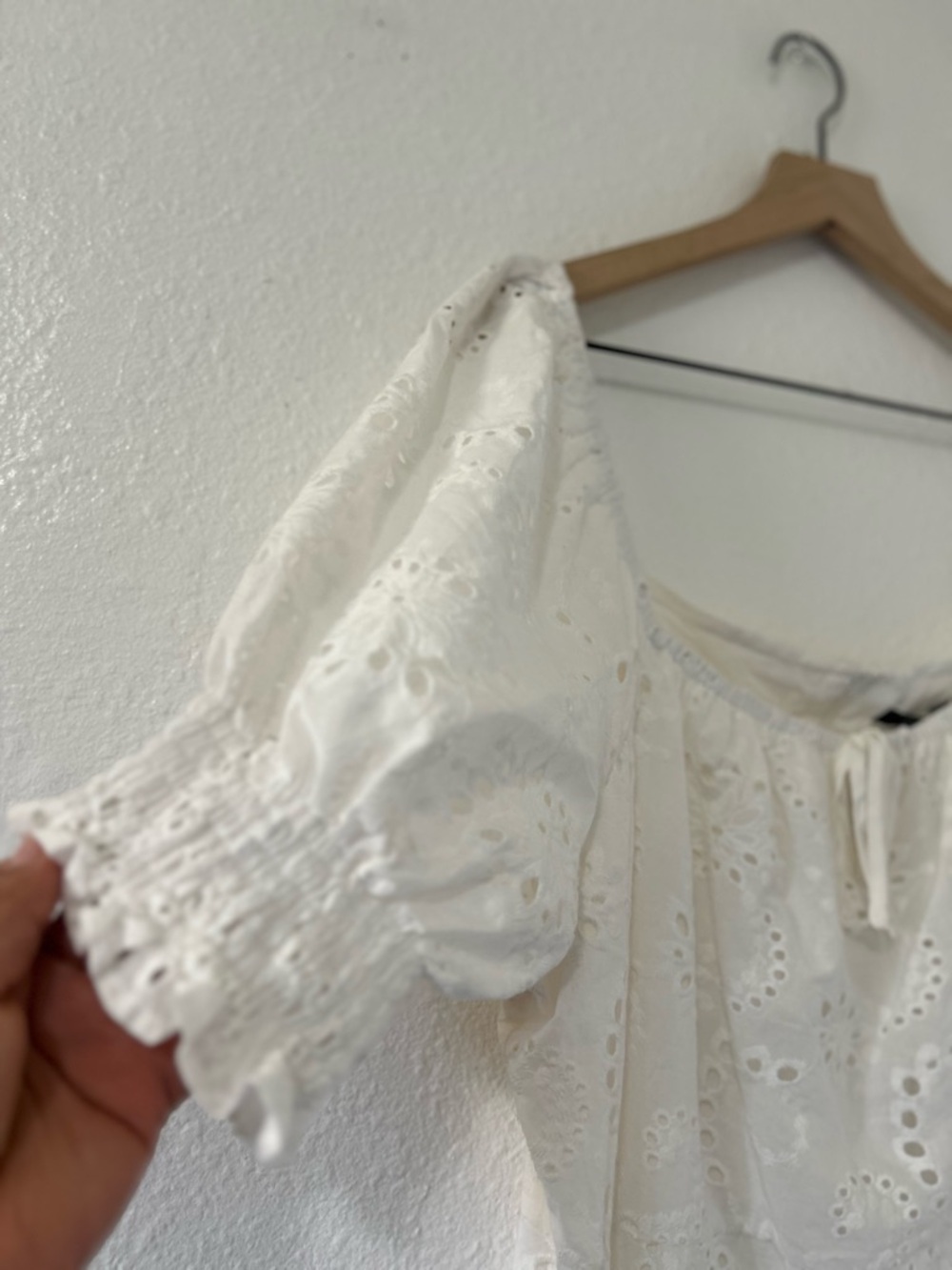 7 for all mankind white eyelet dress size XL - Picture 4 of 8